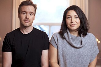 Married actors British Jamie Thomas King, Canadian Tamara Podemski