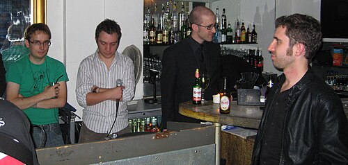 British video game journalists Ste Curran, Jim Rossignol, Kieron Gillen, Alec Meer of Rock Paper Shotgun