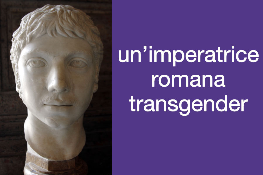 Busto in marmo dell’imperatrice romana Eliogabalo esposto a Palazzo Nuovo, parte dei Musei Capitolini a Roma.