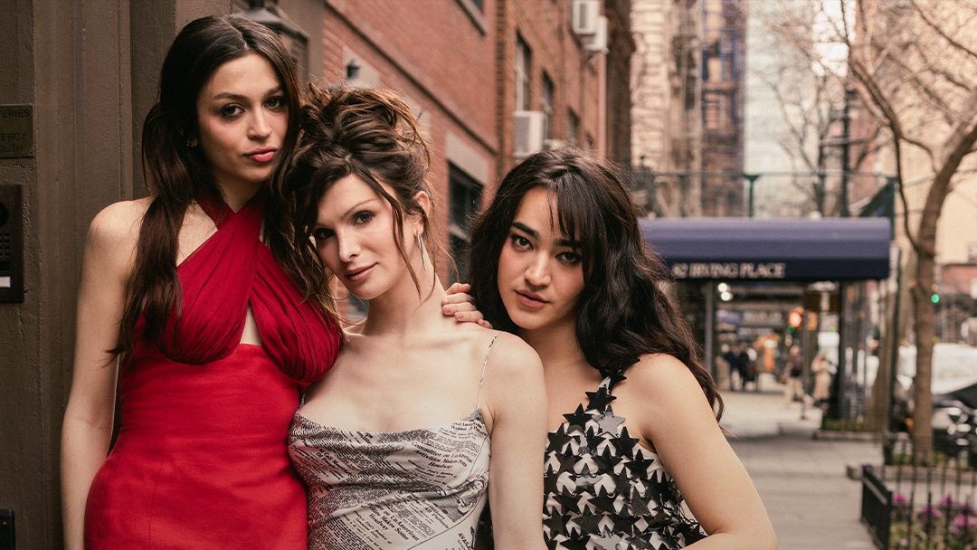 Trans icons Josie Totah, Dylan Mulvaney, and Miss Benny dressed for a Cosmopolitan cover shoot celebrating dating and sisterhood.
