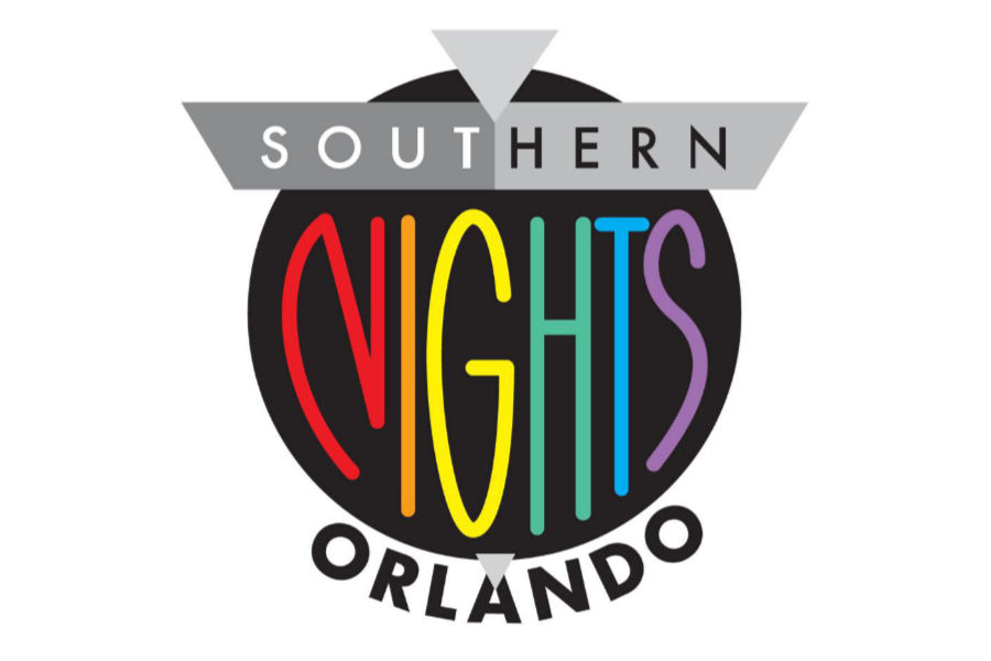 Logo of Southern Nights Orlando nightclub with the word “NIGHTS” in rainbow colors.