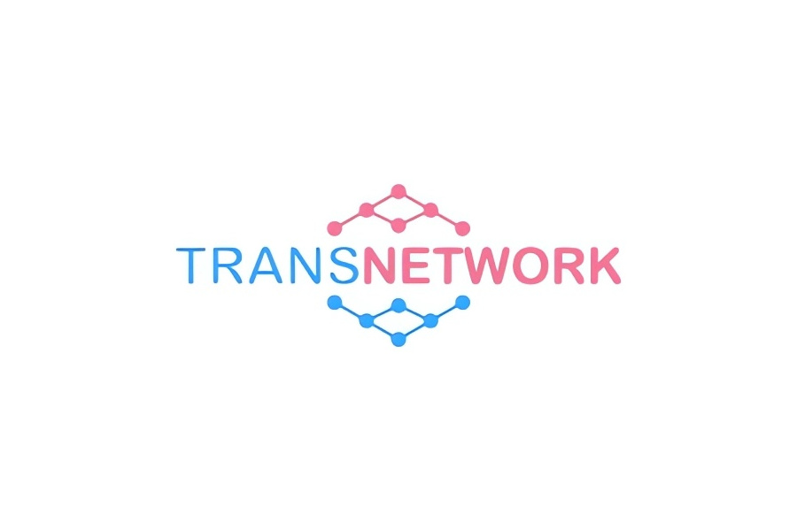 White background featuring “TransNetwork” text in blue and pink with network dots.
